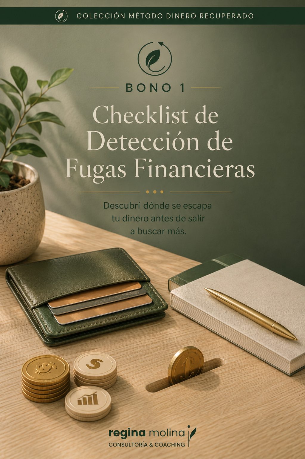 Colección Método Dinero Recuperado Ebook "Cómo ahorrar sin ganar más" + 5 herramientas prácticas para recuperar el control de tu dinero.